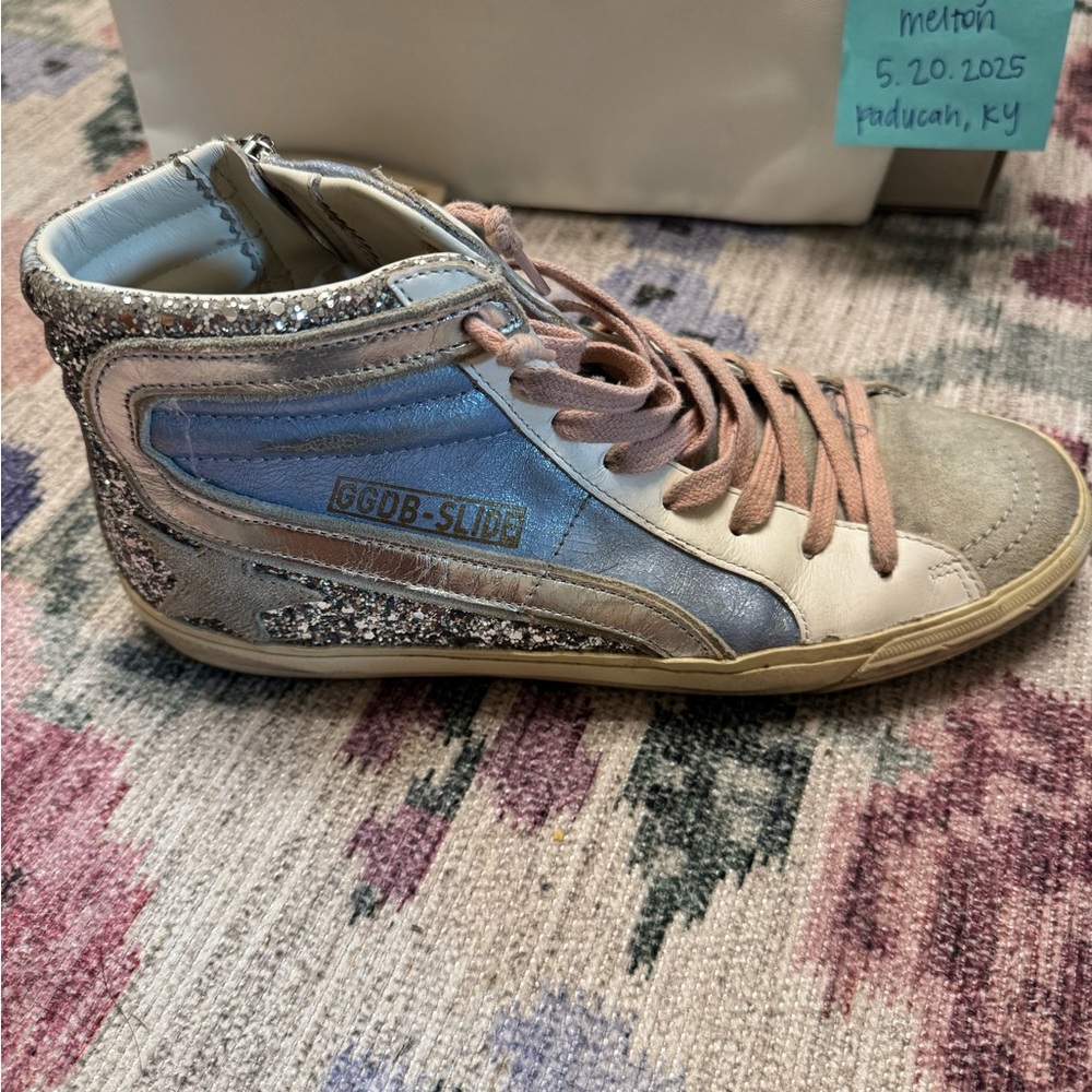 Golden Goose Powder Blue Slides - Picture 3 of 8